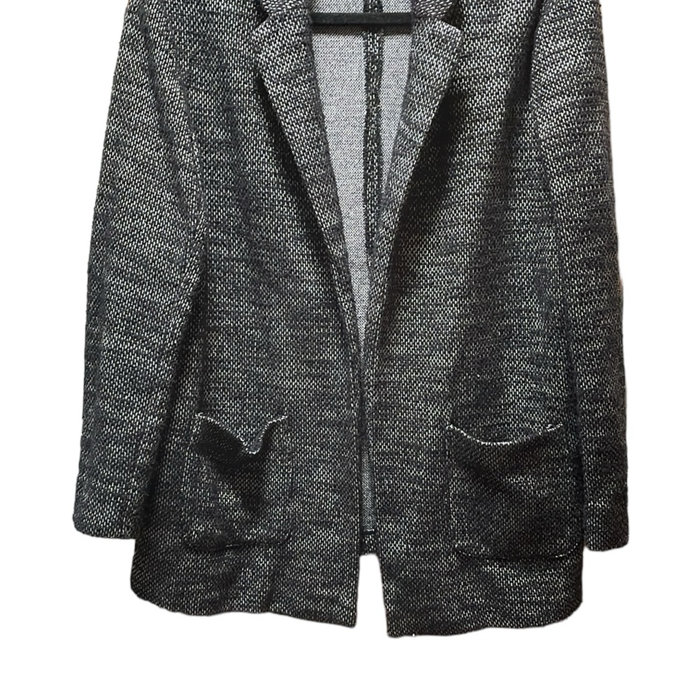 Basic Editions Black And Gray Open Front Cotton B… - image 3